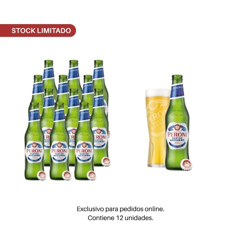 Combo Peroni 330ml + de regalo un vaso Combo Peroni 330ml + de regalo un vaso