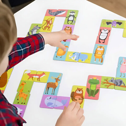 Domino con Fichas de Animales 20 Piezas U