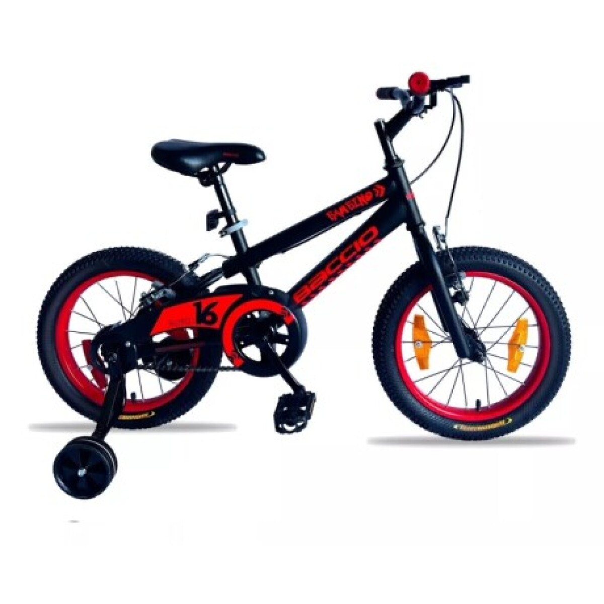 Bicicleta Niño Baccio Bambino Rodado16 - NEGRA Y ROJA 