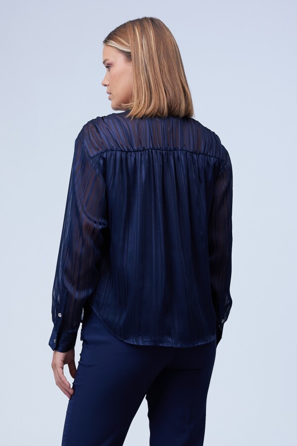 Blusa Chiffon AZUL