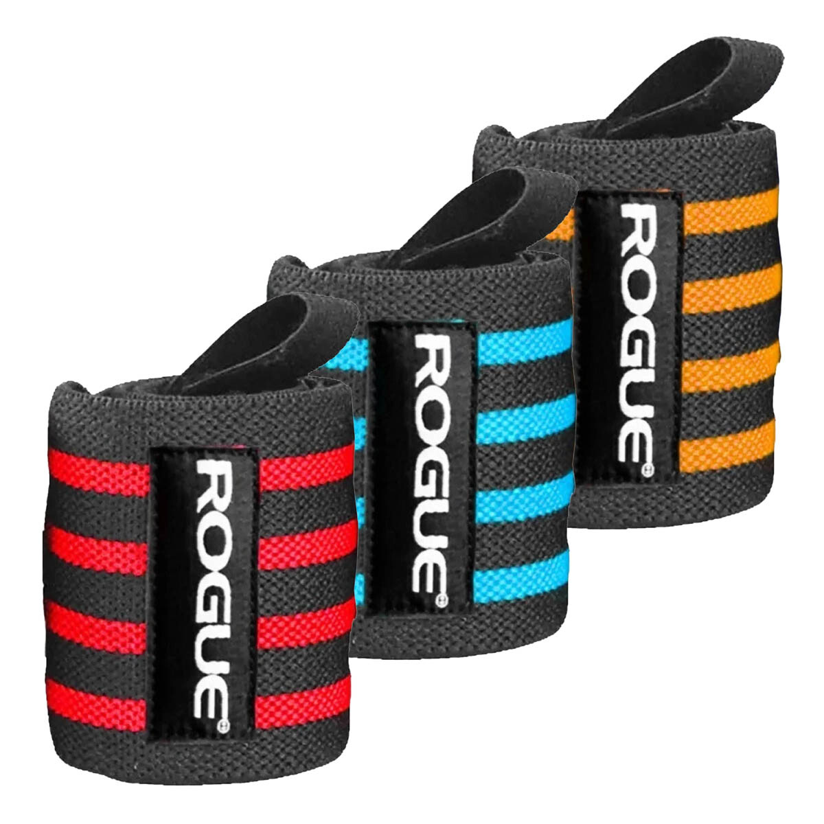 Par Muñequeras Rogue P/ Crossfit Pesas Fitness Vendas - Multicolor 