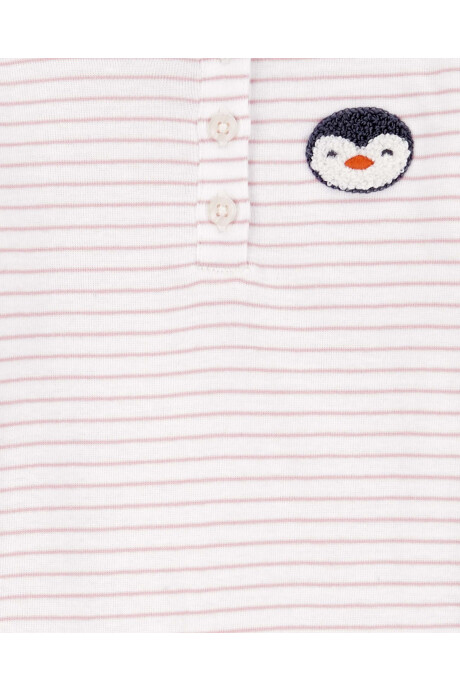 Set dos piezas de algodón, pantalón y body, estampa pingüino Sin color