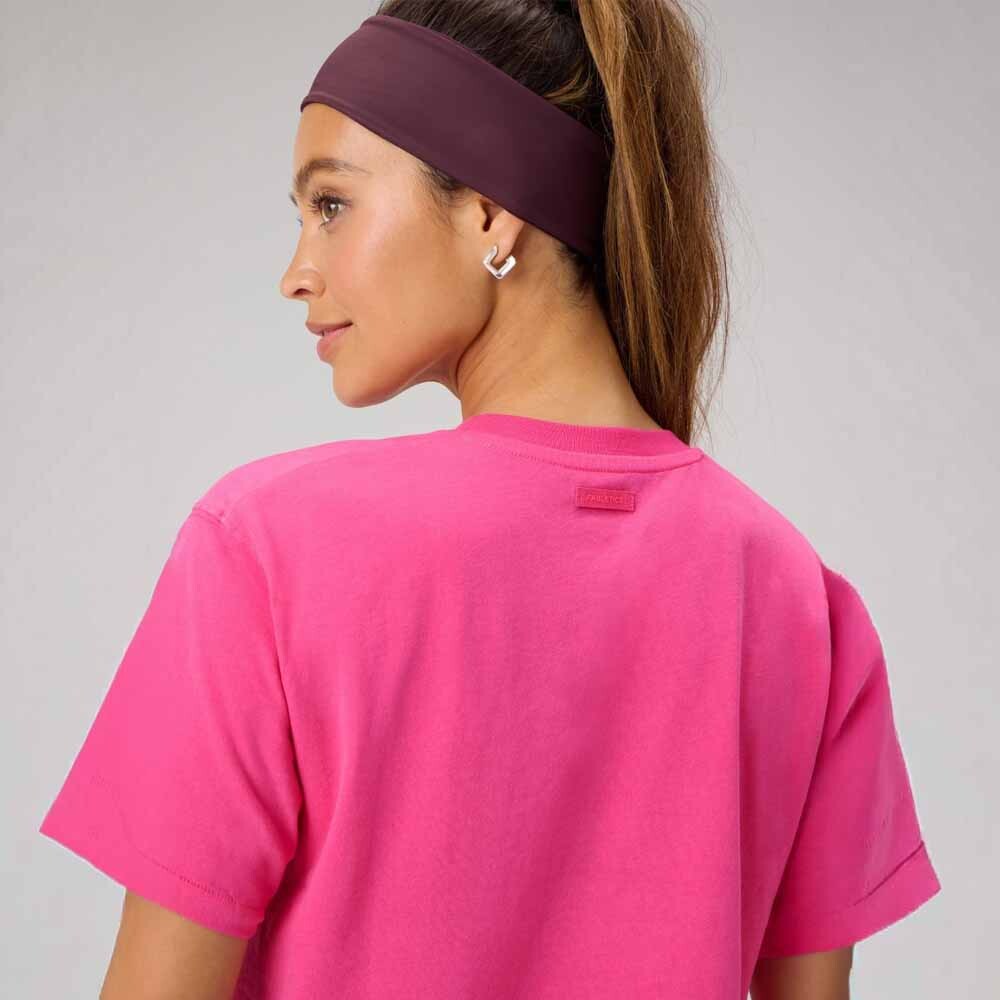 Top Training 100% Cotton Boxy Tee Mujer Pink Crush