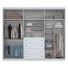 Placard Ropero 6 Puertas 4 Cajones MDF y MDP Blanco Americano Placard Ropero 6 Puertas 4 Cajones MDF y MDP Blanco Americano