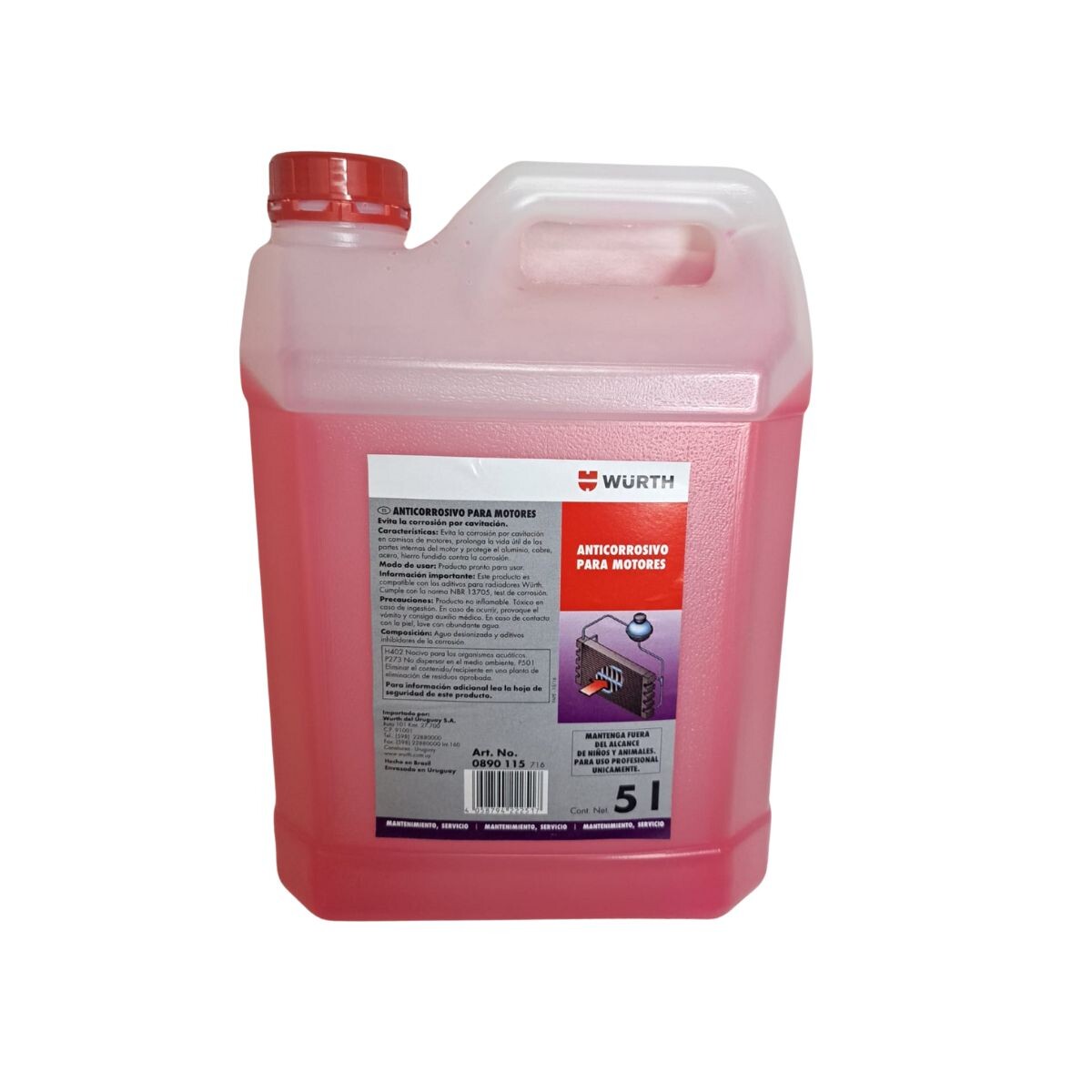 LIQUIDO REFRIGERANTE ANTICORROSIVO WURTH 5L 