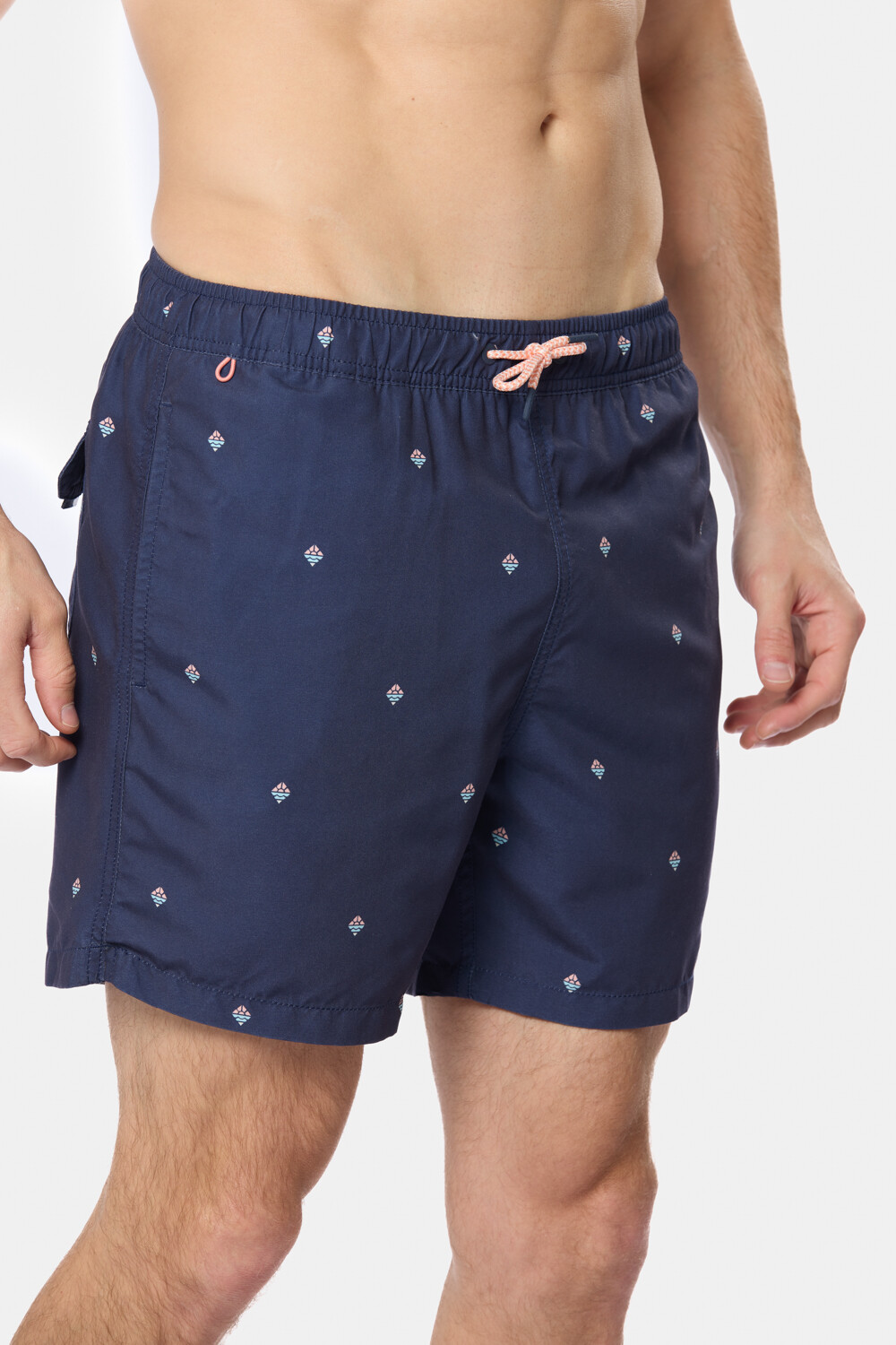SHORT DE BAÑO ESTAMPADO Azul