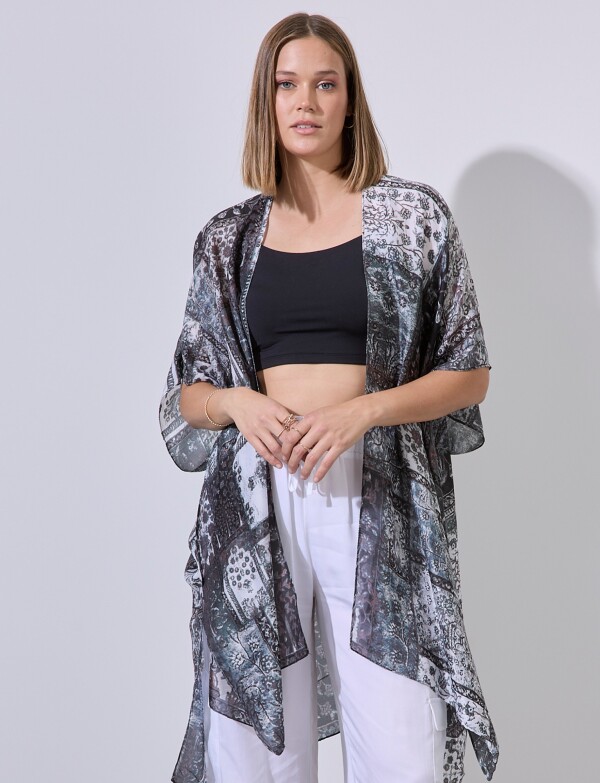 Kimono Print MULTI/GRIS