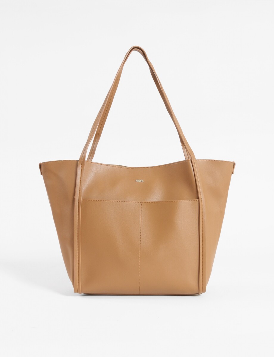 Cartera shopper bag - marrón 