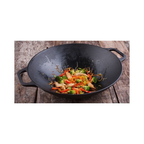 Wok con asas en hierro esmaltado 35cm Victoria Wok con asas en hierro esmaltado 35cm Victoria