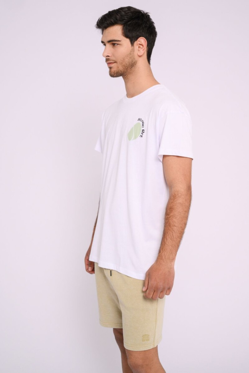 Remera oversize estampada Blanco