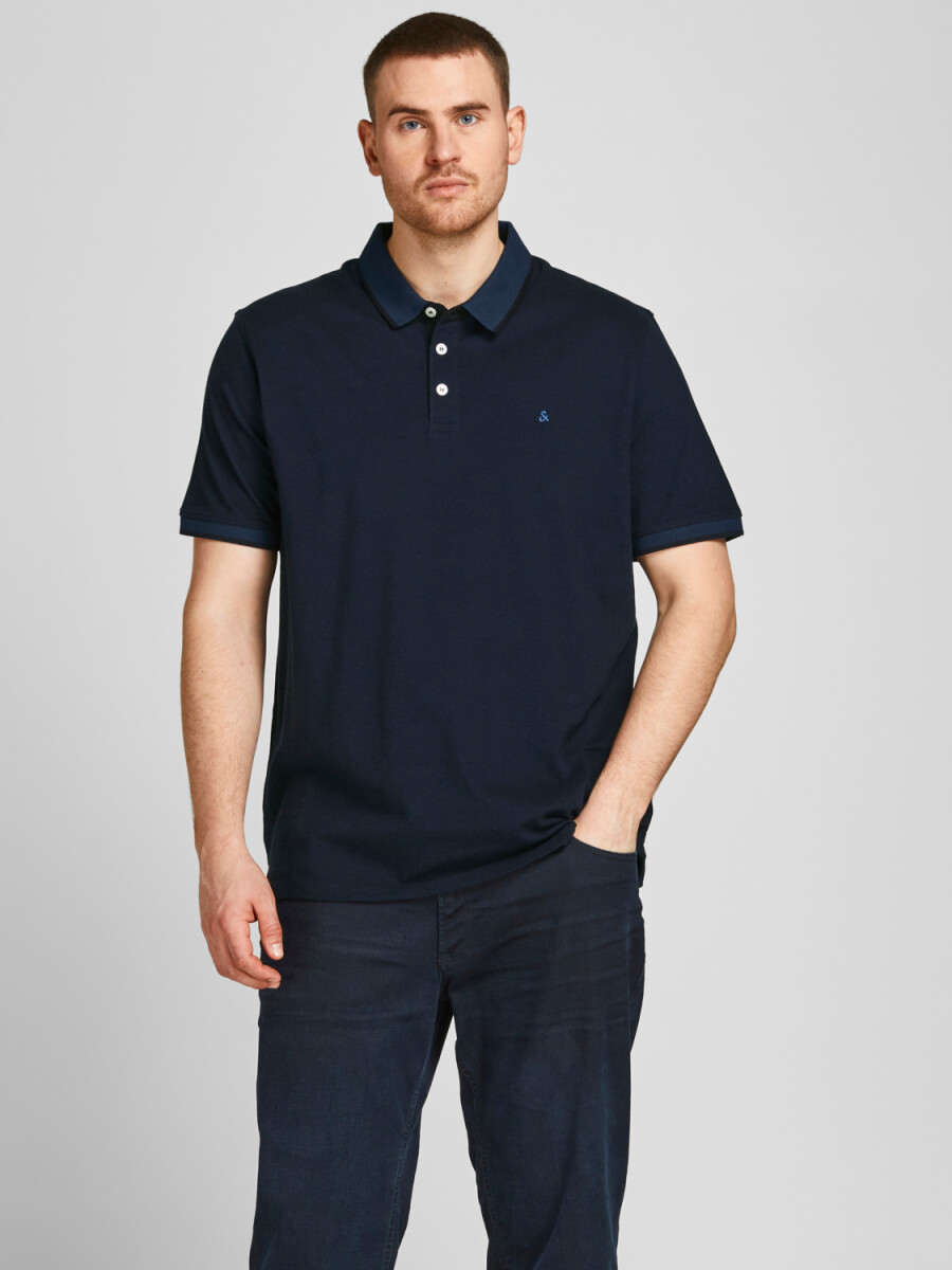 PLUS SIZE POLO LISO - Dark Navy 