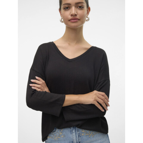 VMBRIANNA 3/4 V-NECK PULLOVER BOO REP BLACK