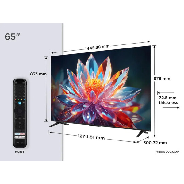Smart Tv Tcl 65" Qled 4k 65t6c TV 65 TCL QLED 4k 65T6C