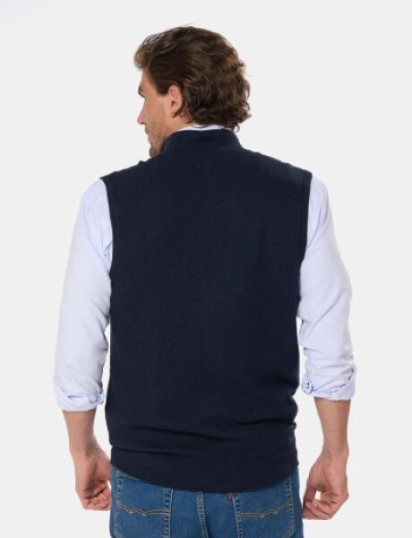 CHALECO TEJIDO DE ALGODON Azul