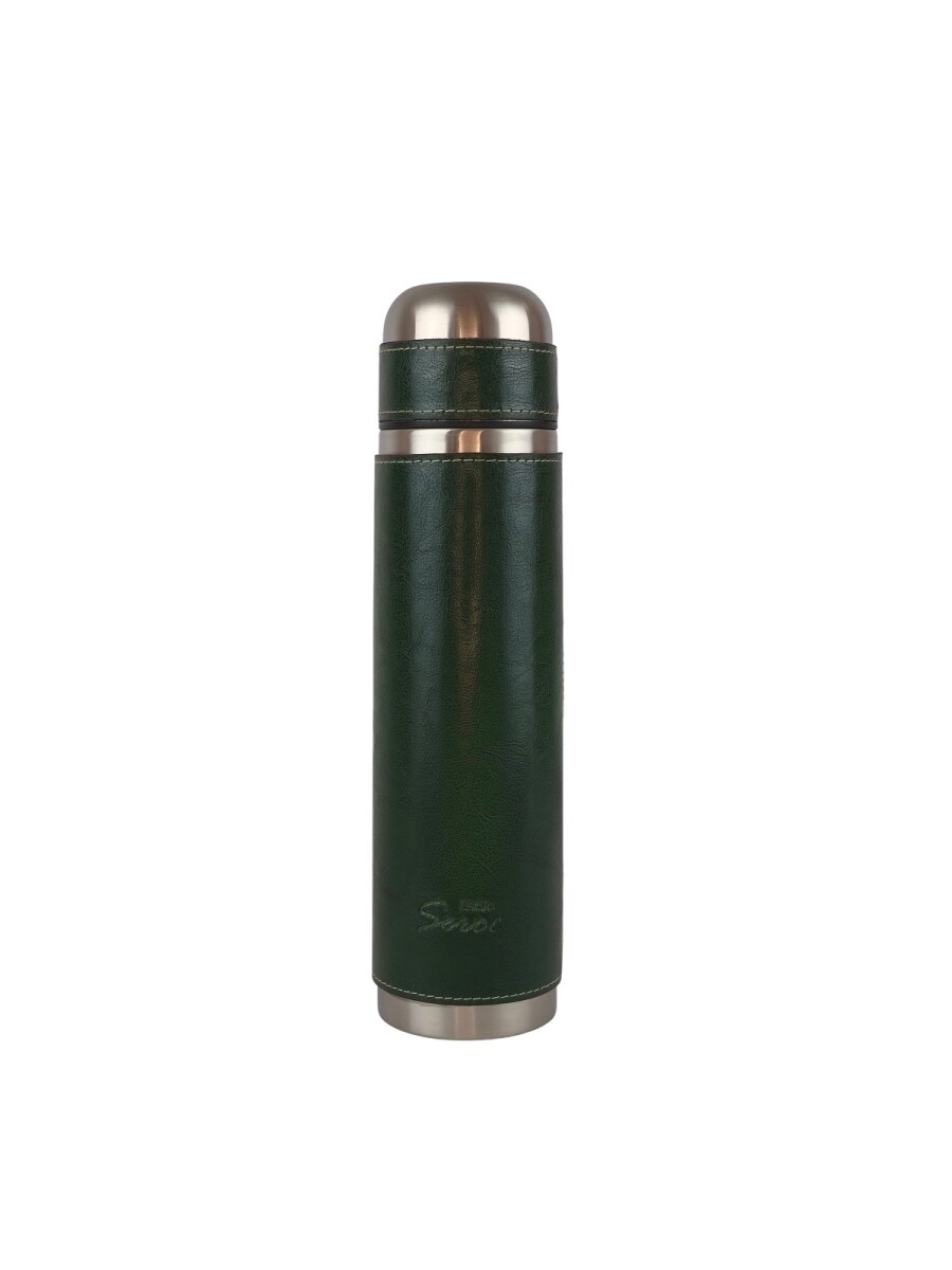 Termo de acero forrado - verde 