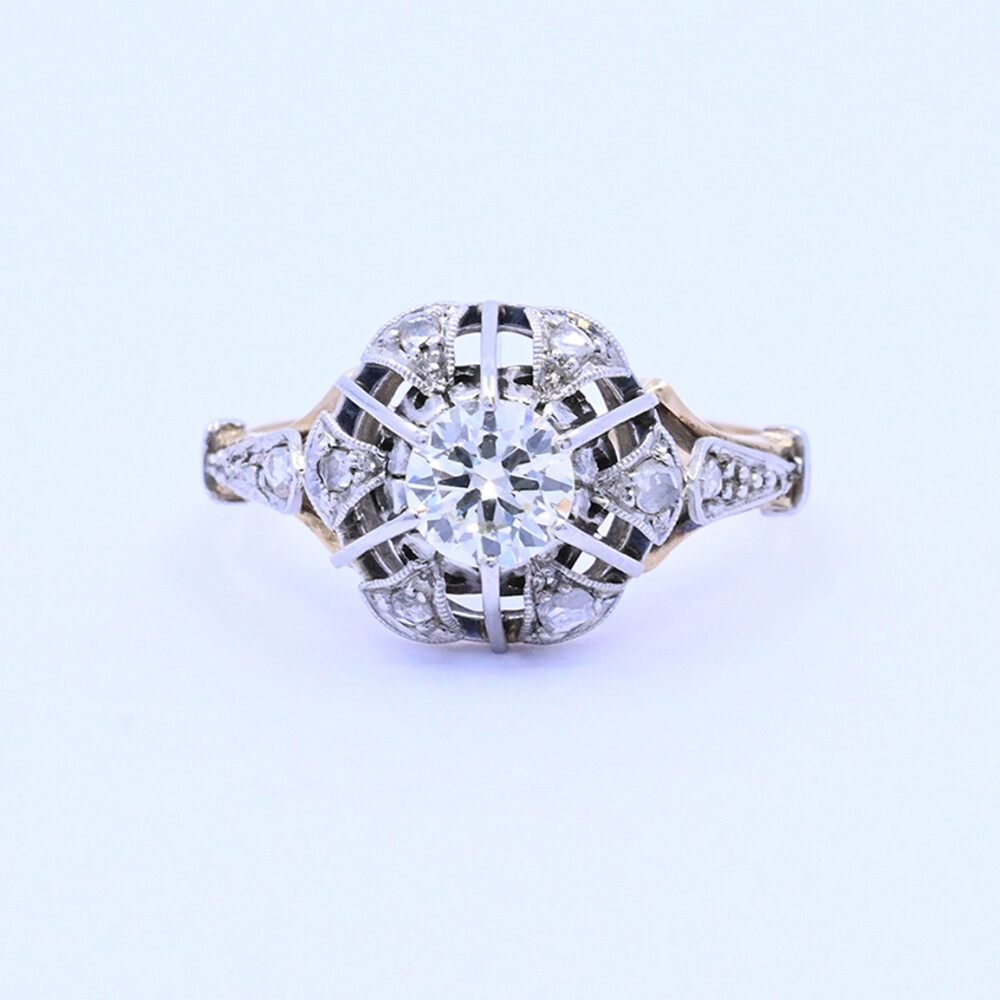 Anillo oro 18k con brillantes y diamantes Anillo oro 18k con brillantes y diamantes