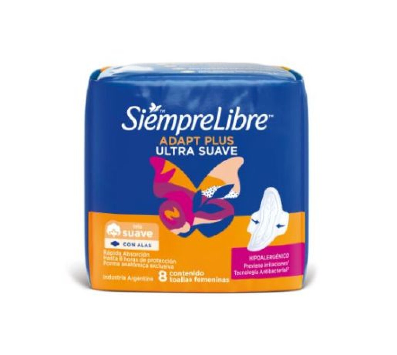 Siempre Libre Toallitas Adapt Plus Ultra Suave 8 Unidades | Higiene Femenina