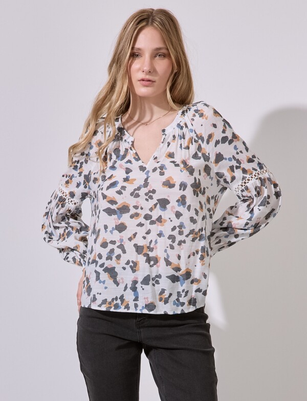 Blusa Flores BLANCO/MULTI