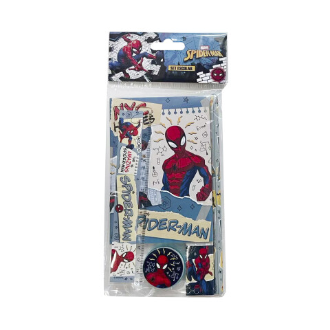 Set x 5 Útiles Escolares con Libreta Spiderman U