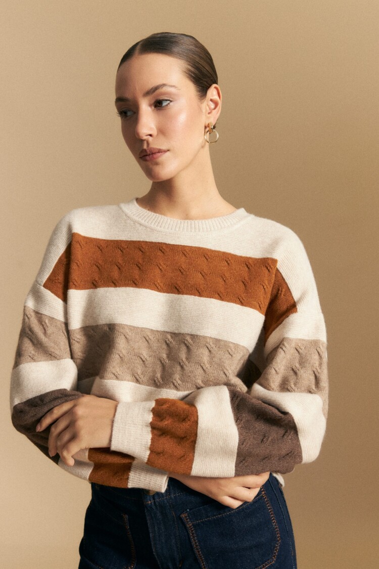 SWEATER OCEAN Beige Melange