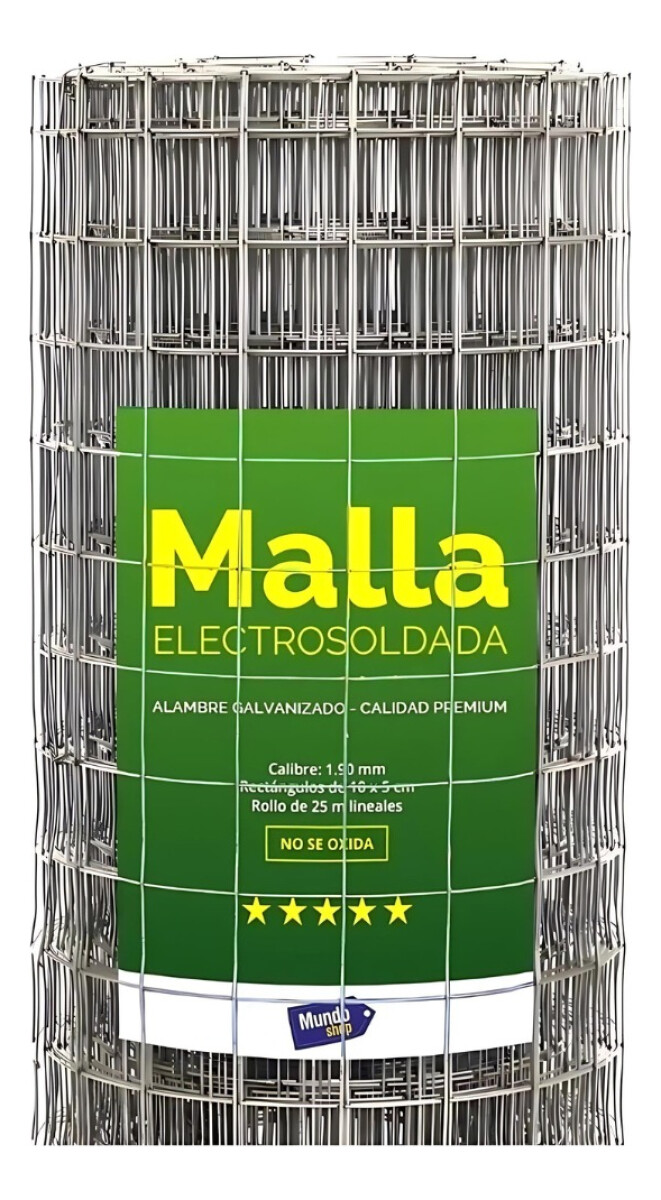 Tejido Malla Electrosoldada Galvanizada Rollo 1.80m X 25 Mt - Gris 