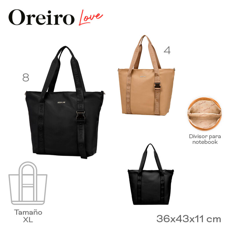 Bolso Las Oreiro Love Negro
