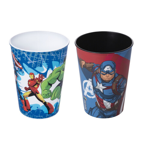 Vaso Plástico 320 ml Capitan América Diseño Surtido U