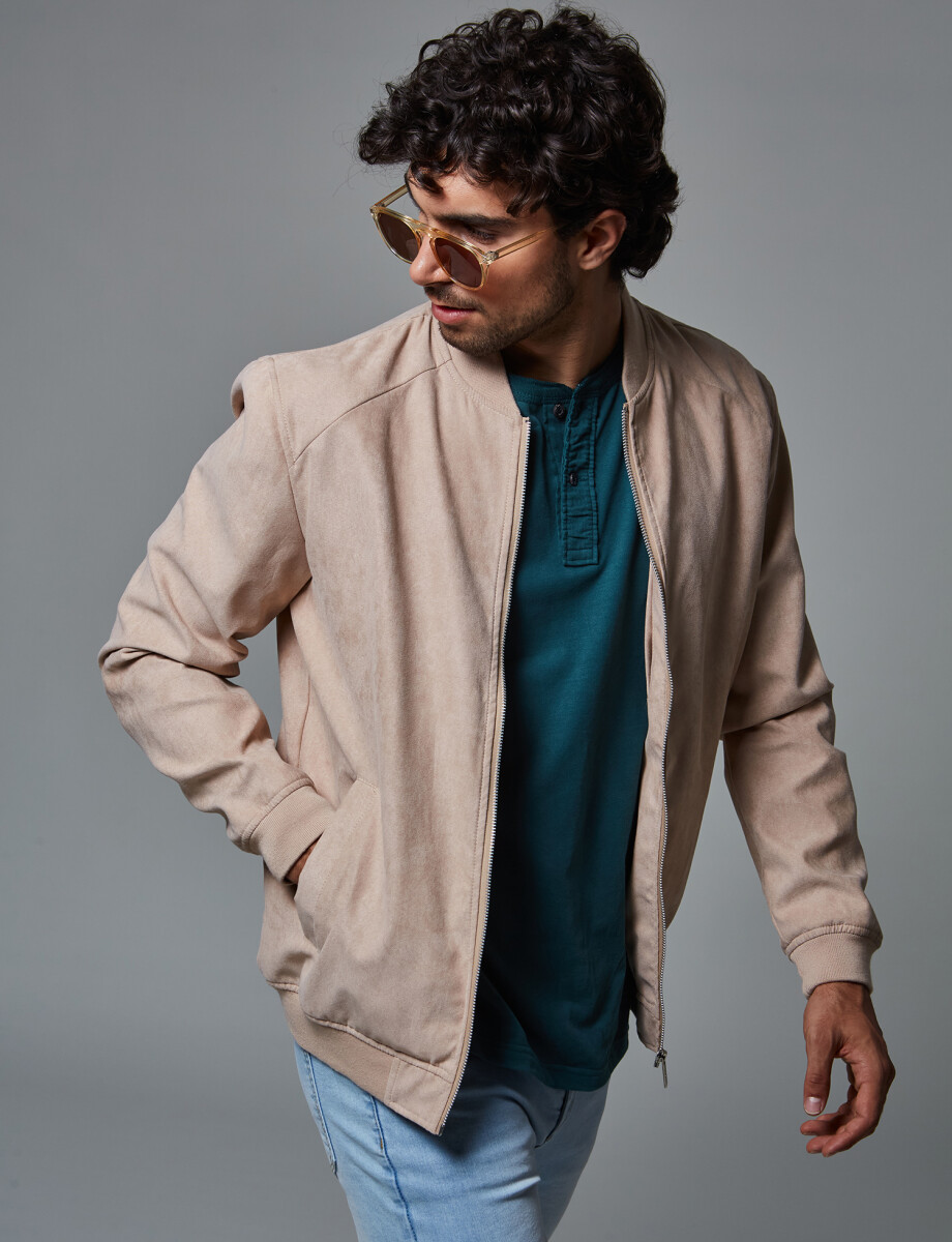 Campera bomber beige