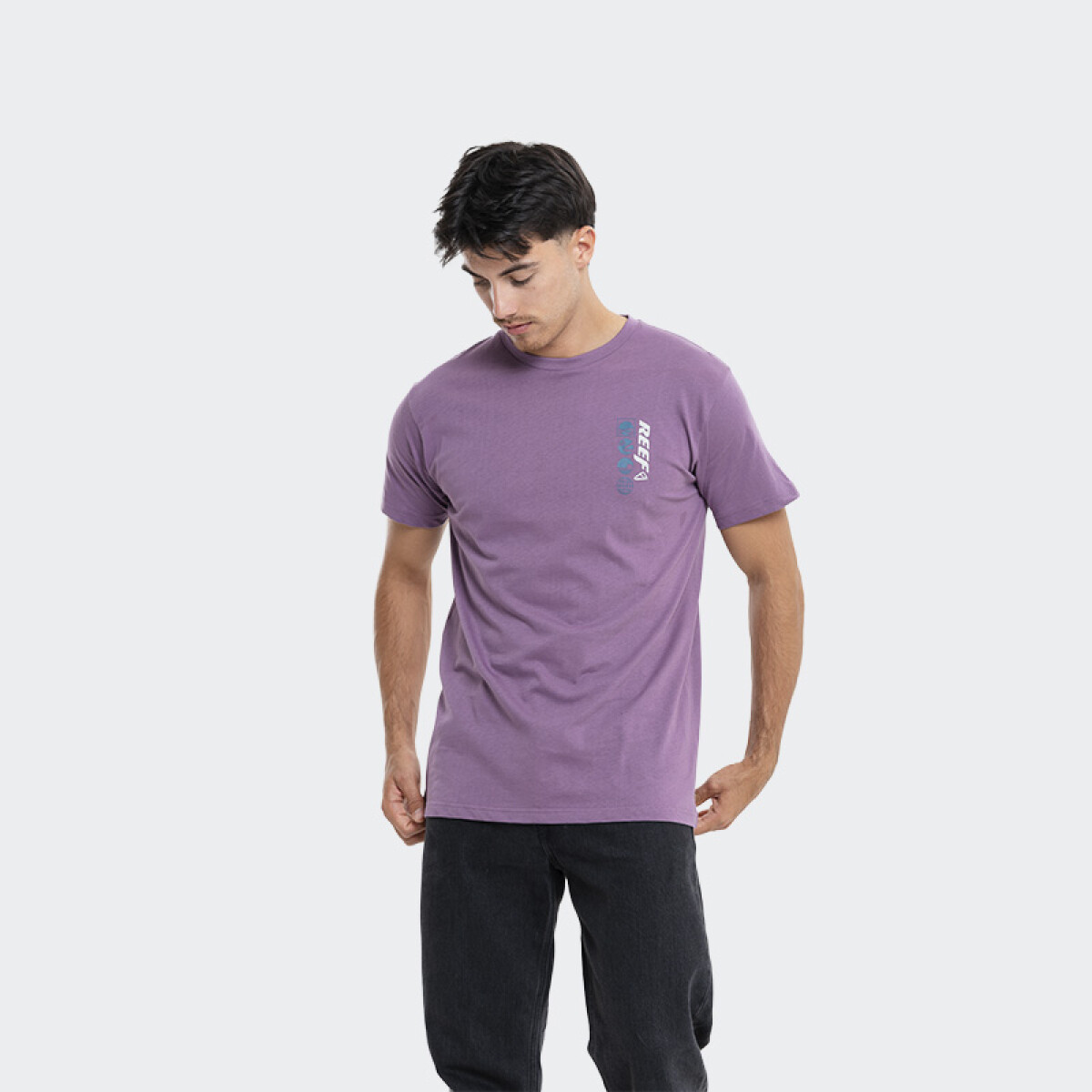 Remera Reef Regular Fit Printed - Violeta 