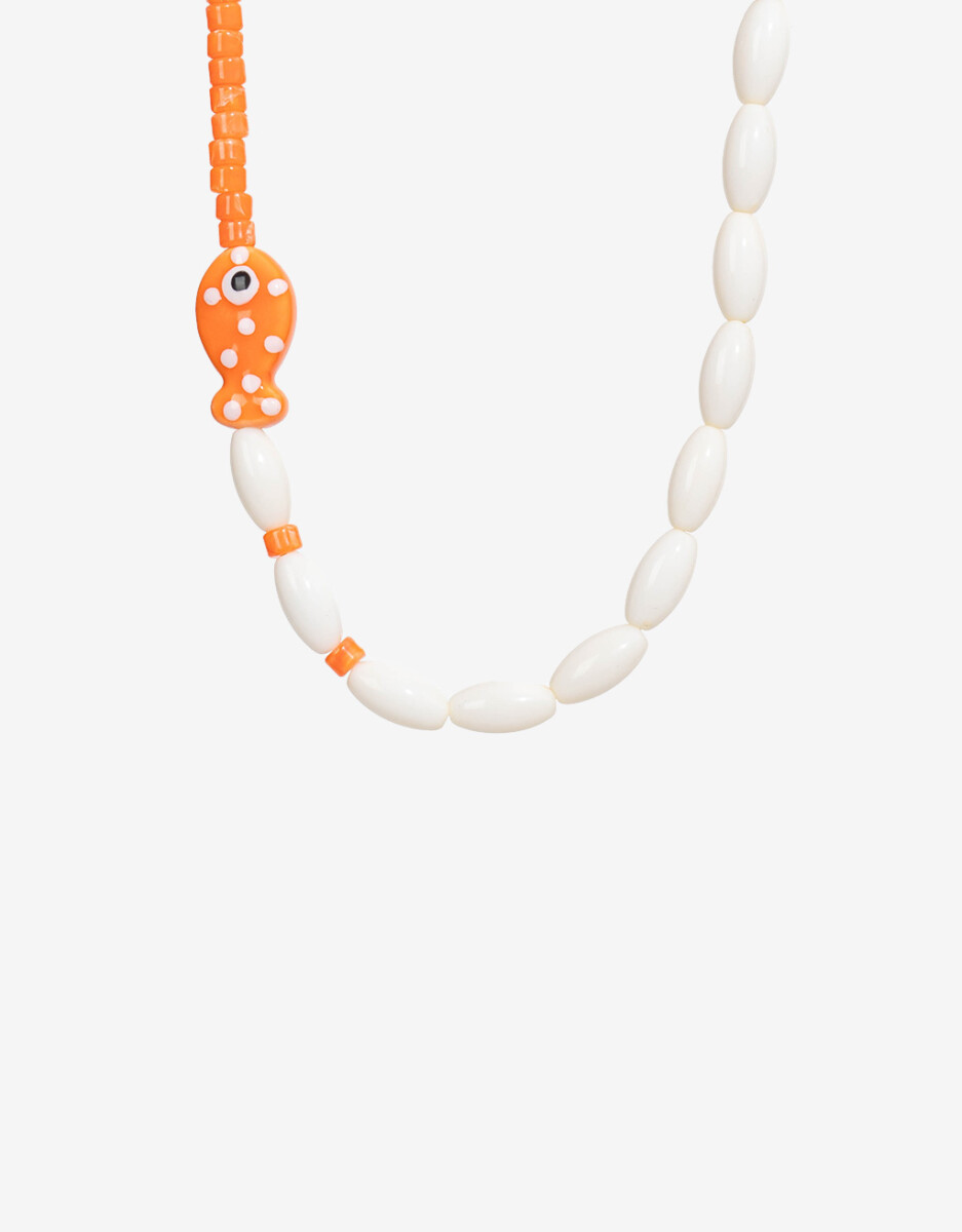 Collar Corto Dije Pez Cerámica 