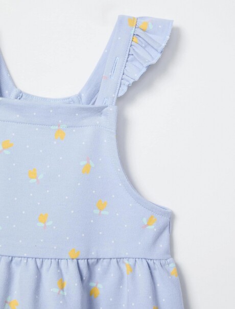 CONJUNTO DE BODY Y ENTERITO DE BEBÉ CELESTE