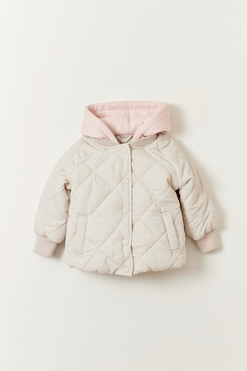 Campera capitoneada - Beige 