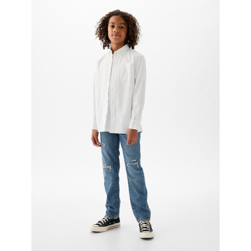 LS POPLIN OPTIC WHITE