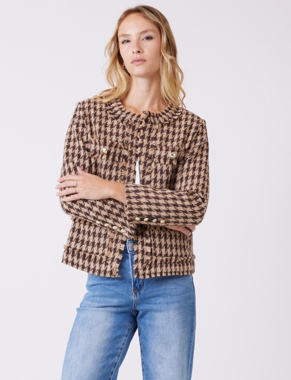 Chaqueta Tweed MARRON/MULTI