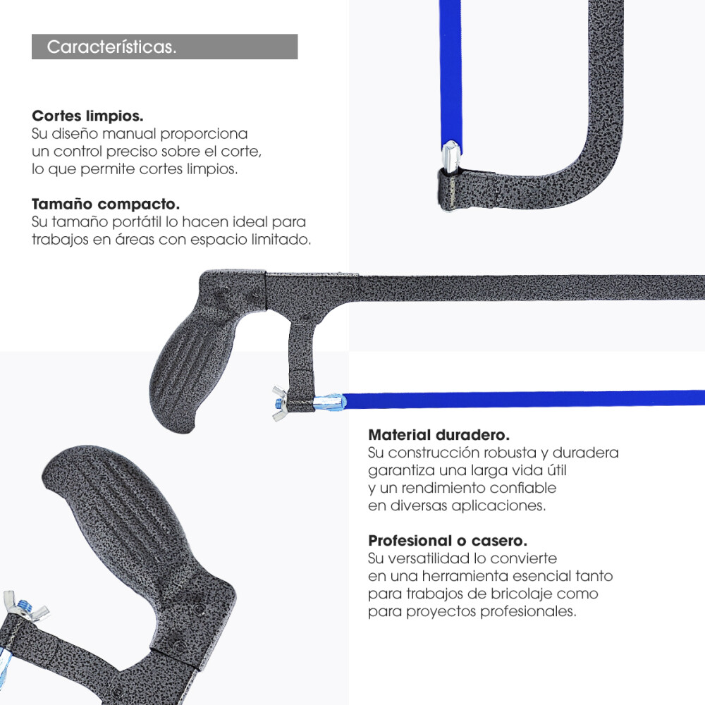 Arco Sierra Manual 460 Mm Ergonómica Práctica Con Hoja Arco Sierra Manual 460 Mm Ergonómica Práctica Con Hoja