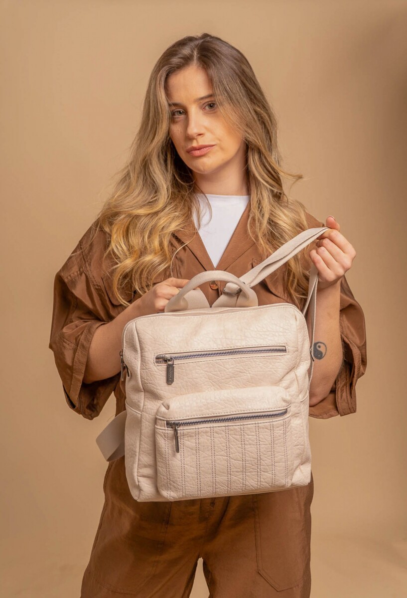 MOCHILA CLAVEL - MANTECA 