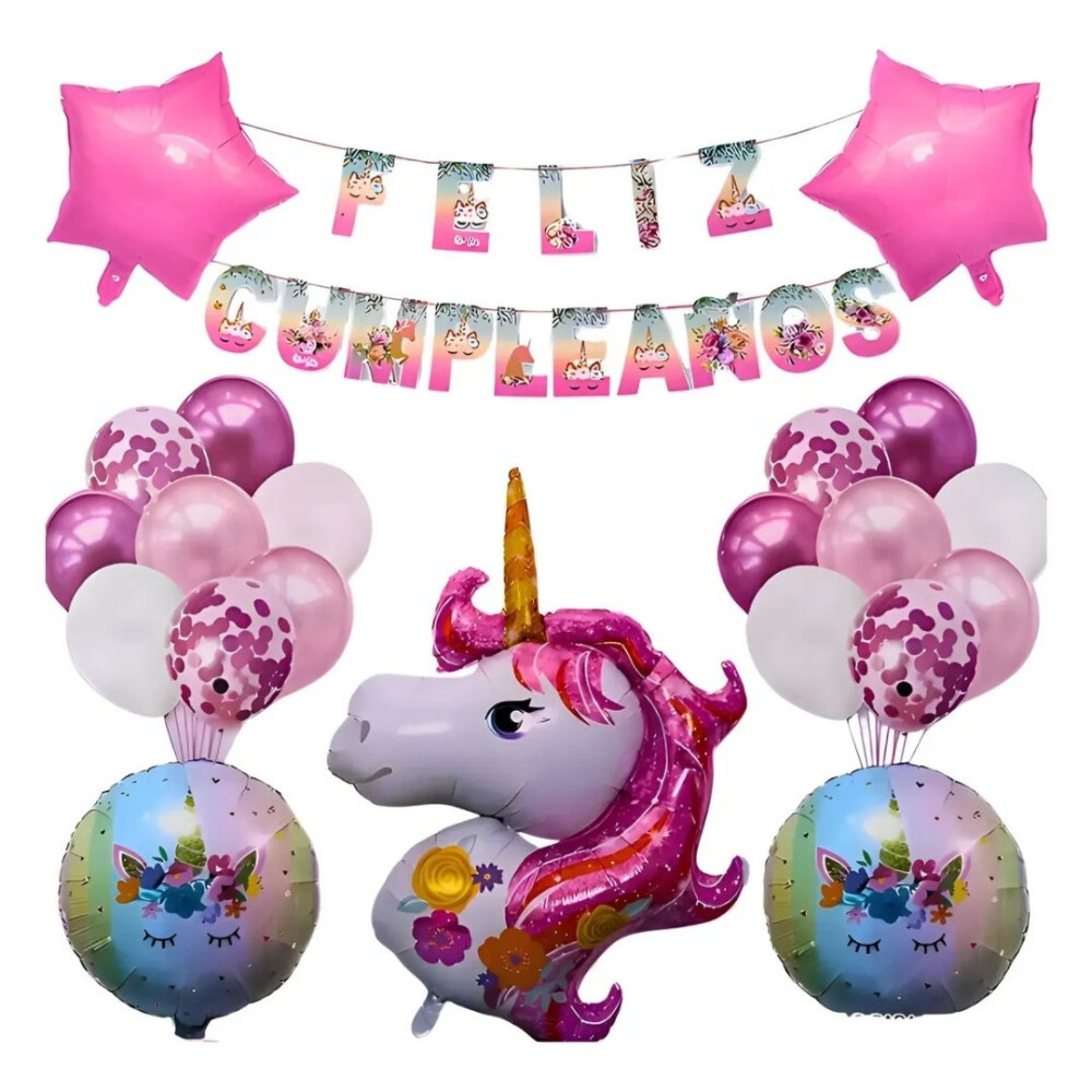 Kit De Globos Para Decoración, Tema Unicornio Kit De Globos Para Decoración, Tema Unicornio