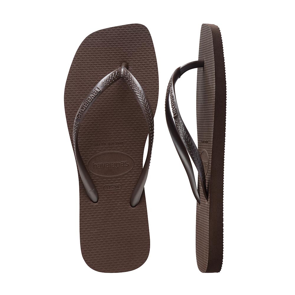 Sandalias Havaianas Slim Square Mujer Cafe