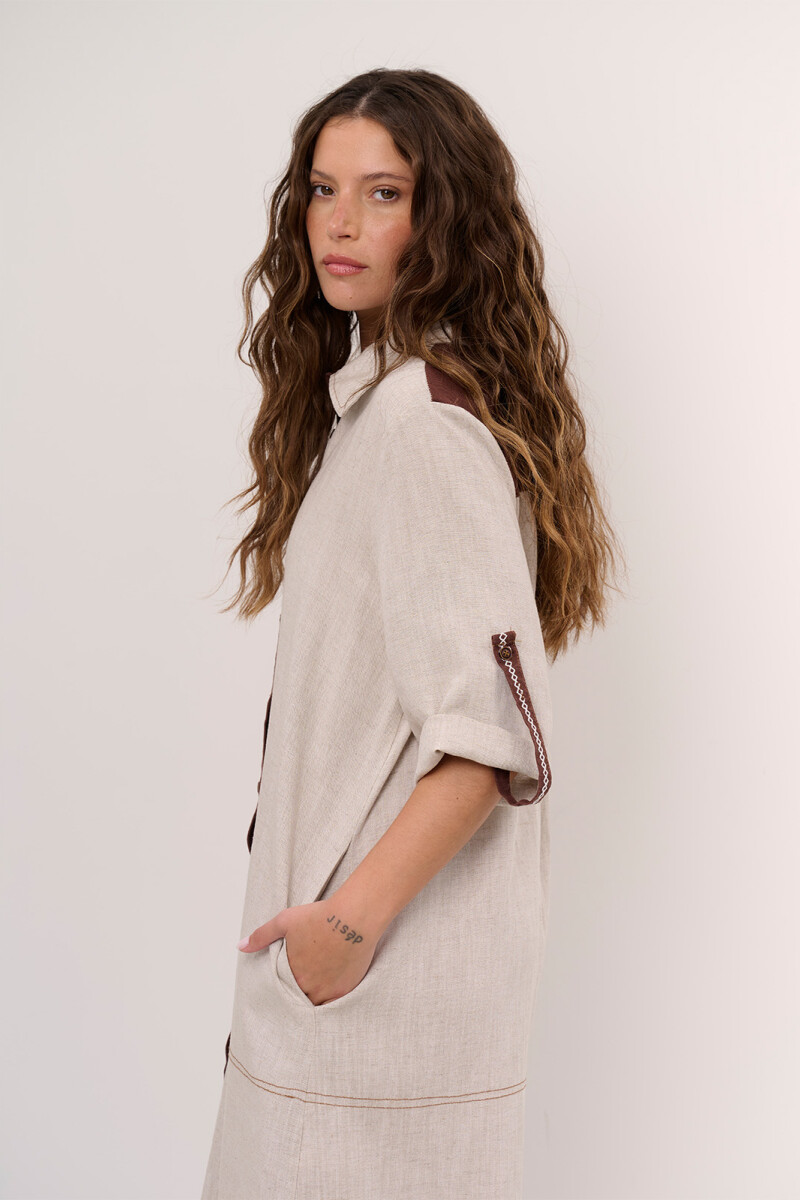 VESTIDO CHEMISE BEIGE