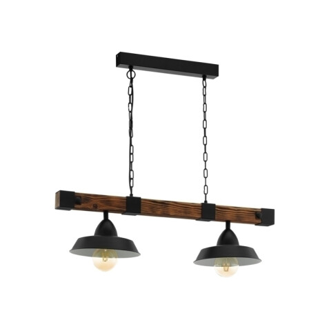 Lámpara colgante rústico madera/metal OLDBURY EG2140