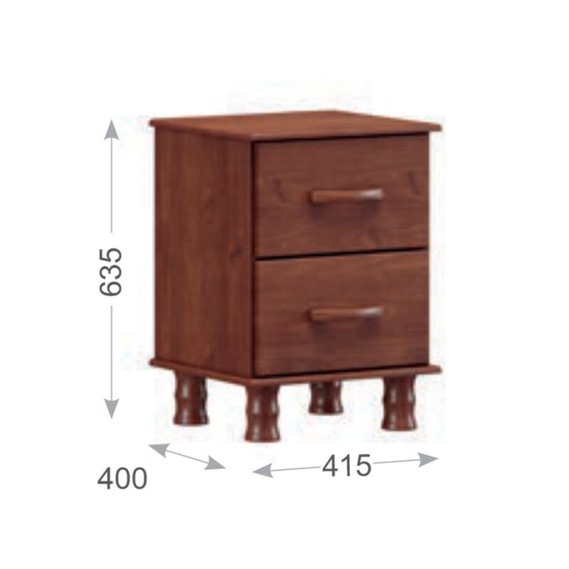 Mesa de luz 2 Cajones Finestra Bronze 1160T Mesa de luz 2 Cajones Finestra Bronze 1160T