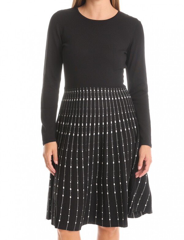 Vestido Tejido NEGRO/BLANCO