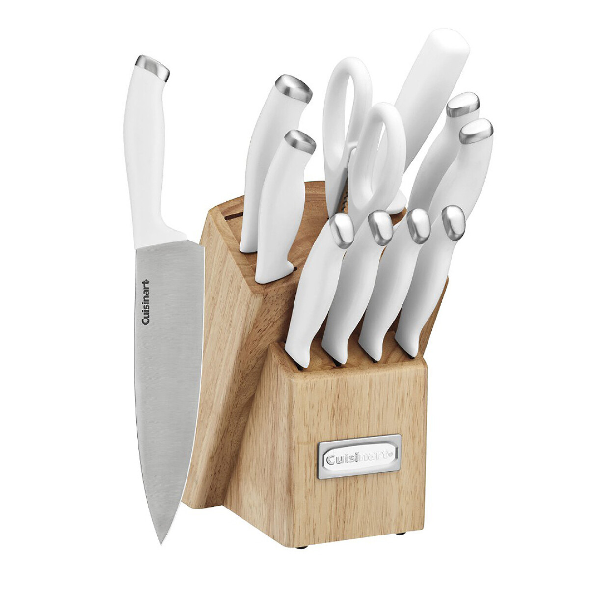 Cuisinart® JUEGO DE CUCHILLOS DE ACERO INOXIDABLE CON BLOQUE DE 12 PIEZAS - BLANCO 