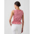 V-SL SMOCKED TIE TOP RED GINGHAM