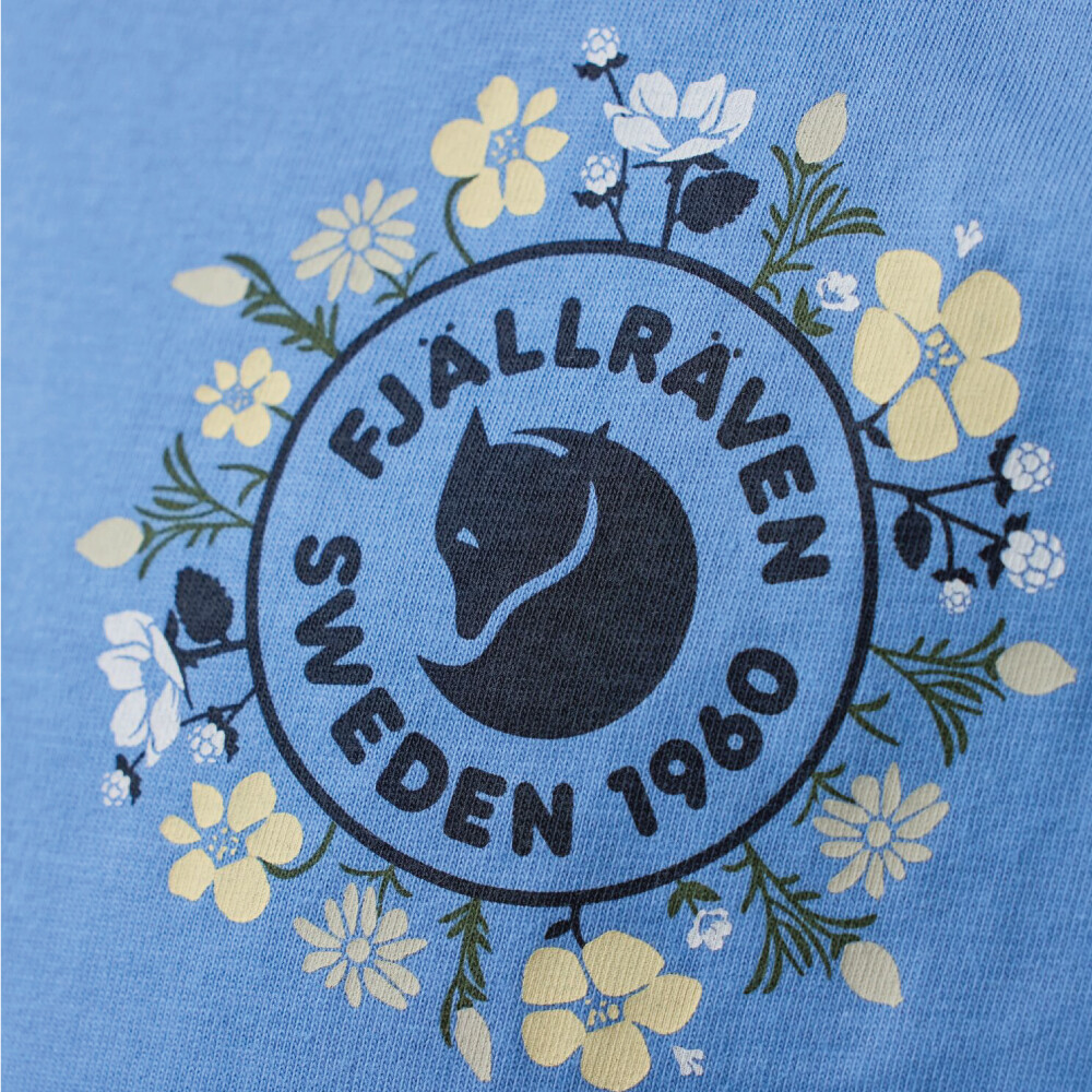 Polo Fjallraven Fjallblomster Logo T-shirt W Mujer Ultramarine