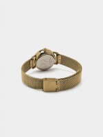 Reloj Pulsera De Malla Metálica De Acero dorado