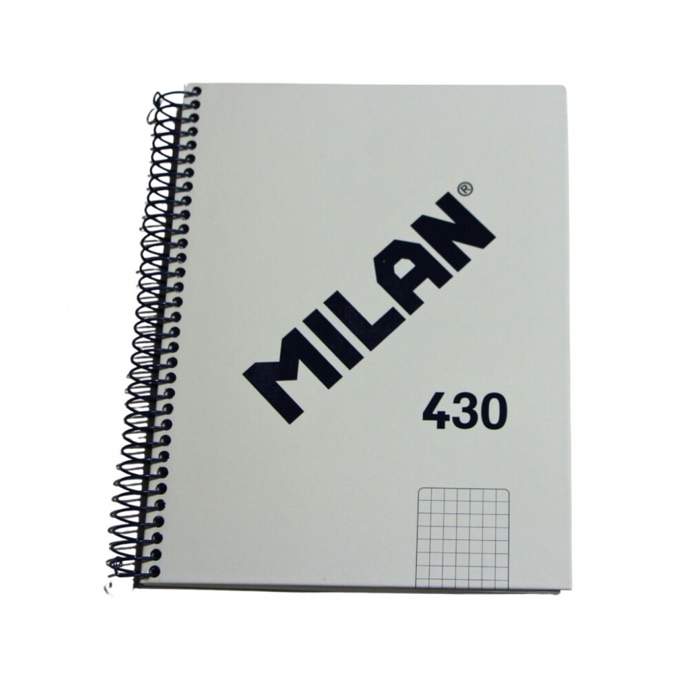 CUADERNO MILAN CON ESPIRAL TAMAÑO A5 CUADRICULADO DE 80 HOJAS COLOR CREMA CUADERNO MILAN CON ESPIRAL TAMAÑO A5 CUADRICULADO DE 80 HOJAS COLOR CREMA