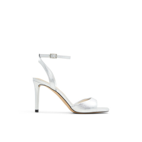 SAKE SILVER METALLIC SYNTHETIC NAVY SUEDE