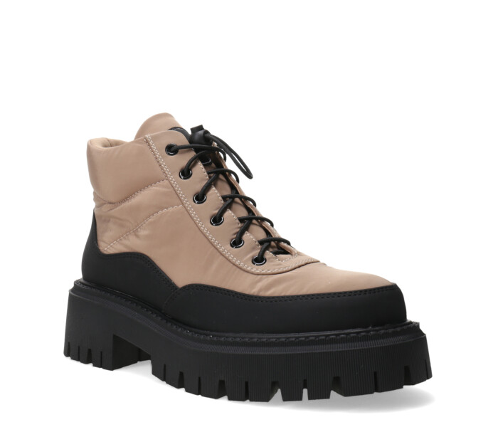 Botas de Mujer Miss Carol NANTU acordonada Beige