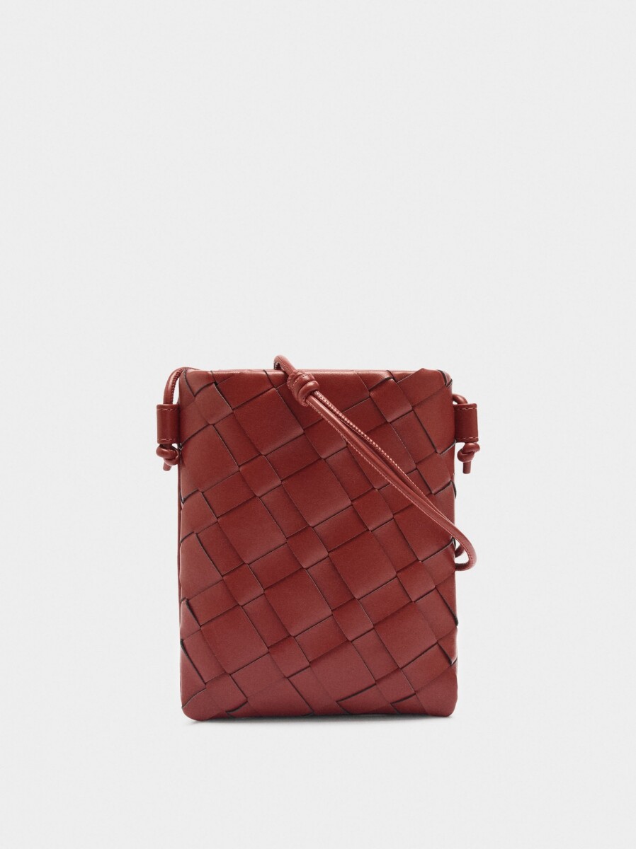 Bolsa Para Móvil Trenzada - rojo 